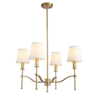 Estense Four Light Chandelier in Rembrandt brass (508|KCH0121-4AB)