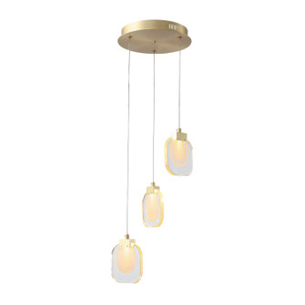 Palazzo LED Chandelier in Louise Brass (508|KCH0120R-3NB)