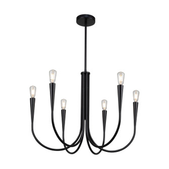 Bronte Six Light Chandelier in Black (78|AC11926BK)