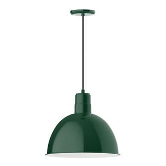 Deep Bowl One Light Pendant in Forest Green (518|PEB117-42-C21-W16)