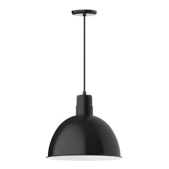 Deep Bowl One Light Pendant in Black (518|PEB117-41-W16)