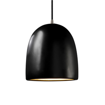 Radiance One Light Pendant in Carbon Matte Black w/ Champagne Gold (102|CER-9615-CBGD-MBLK-BEIG-TWST)