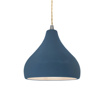 Radiance One Light Pendant in Midnight Sky w/ Matte White (102|CER-6560-MDMT-NCKL-BEIG-TWST)