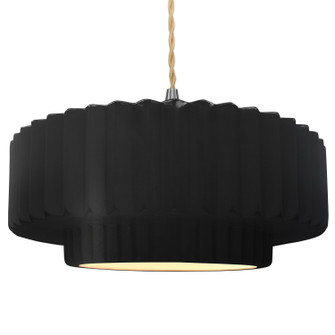 Radiance One Light Pendant in Carbon - Matte Black (102|CER-6555-CRB-NCKL-BEIG-TWST)