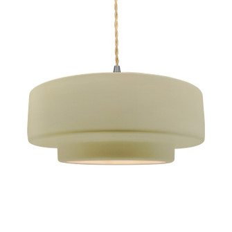 Radiance One Light Pendant in Vanilla (Gloss) (102|CER-6545-VAN-NCKL-BEIG-TWST)