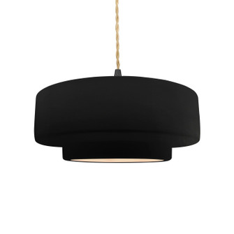 Radiance One Light Pendant in Carbon - Matte Black (102|CER-6543-CRB-MBLK-BEIG-TWST)