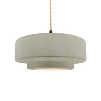 Radiance One Light Pendant in Celadon Green Crackle (102|CER-6543-CKC-MBLK-BEIG-TWST)