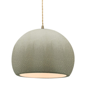 Radiance One Light Pendant in Celadon Green Crackle (102|CER-6535-CKC-ABRS-BEIG-TWST)