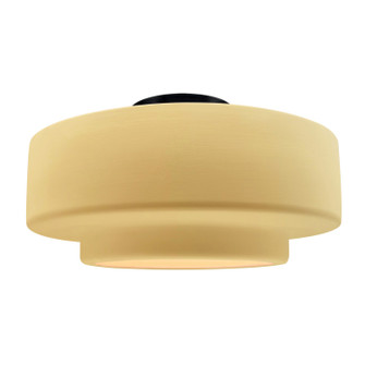 Radiance One Light Semi-Flush Mount in Muted Yellow (102|CER-6365-MYLW-MBLK)