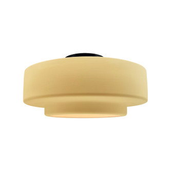 Radiance One Light Semi-Flush Mount in Muted Yellow (102|CER-6363-MYLW-MBLK)