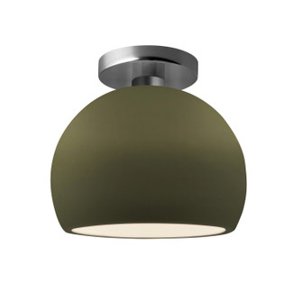 Radiance One Light Semi-Flush Mount in Matte Green (102|CER-6350-MGRN-NCKL)