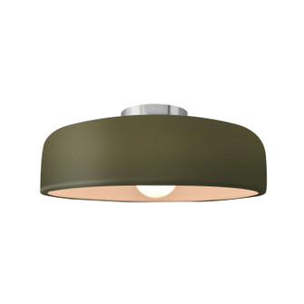 Radiance One Light Semi-Flush Mount in Matte Green (102|CER-6343-MGRN-NCKL)