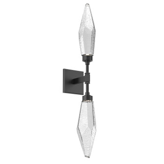 Rock Crystal LED Wall Sconce in Matte Black (404|IDB0050-02-MB-CC-L3)