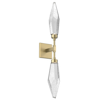 Rock Crystal LED Wall Sconce in Gilded Brass (404|IDB0050-02-GB-CC-L1)