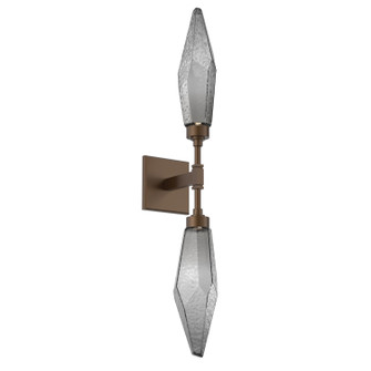 Rock Crystal LED Wall Sconce in Flat Bronze (404|IDB0050-02-FB-CS-L1)