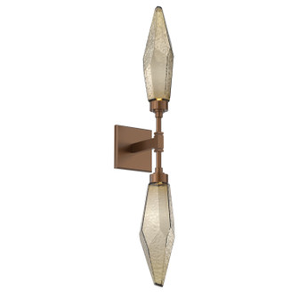 Rock Crystal LED Wall Sconce in Burnished Bronze (404|IDB0050-02-BB-CB-L1)