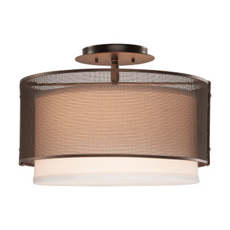 Uptown Mesh Two Light Semi-Flush Mount in Novel Brass (404|CLB0019-14-NB-SH-E2)