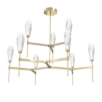 Aalto LED Chandelier in Heritage Brass (404|CHB0049-54-HB-RC-001-L3)