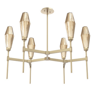 Aalto LED Chandelier in Gilded Brass (404|CHB0049-37-GB-RB-001-L3)