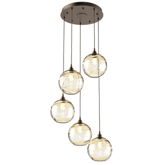 Terra Five Light Pendant in Flat Bronze (404|CHB0047-05-FB-OA-C01-E2)