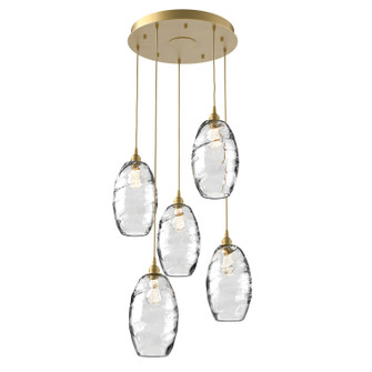 Elisse Five Light Pendant in Gilded Brass (404|CHB0035-05-GB-OC-C01-E2)