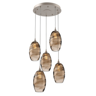 Elisse Five Light Pendant in Beige Silver (404|CHB0035-05-BS-OB-C01-E2)