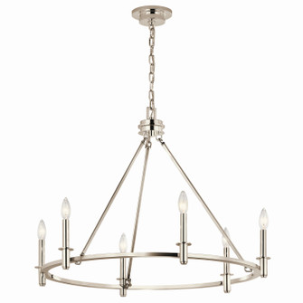 Carrick Six Light Chandelier in Polished Nickel (12|52705PN)