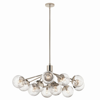 Silvarious 12 Light Linear Chandelier Convertible in Polished Nickel (12|52703PN)