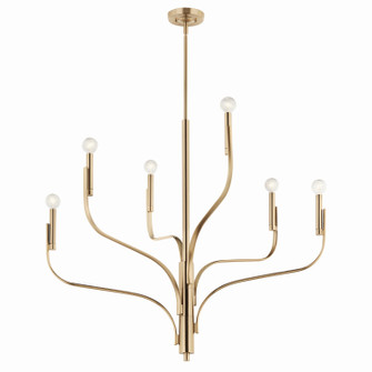 Livadia Six Light Chandelier in Champagne Bronze (12|52673CPZ)