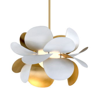 Ginger One Light Chandelier in Gold Leaf/Soft White Combo (68|314-41-GL/SWH)