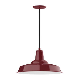 Warehouse One Light Pendant in Barn Red (518|PEB185-55-C27-W18)