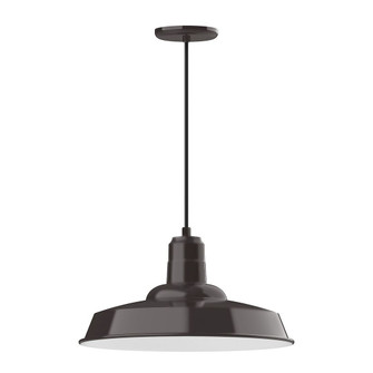 Warehouse One Light Pendant in Architectural Bronze (518|PEB185-51-C16-W18)