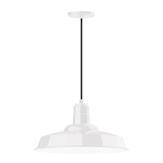 Warehouse One Light Pendant in White (518|PEB185-44-C27-W18)