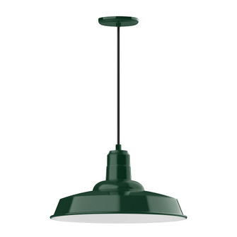 Warehouse LED Pendant in Forest Green (518|PEB185-42-W18-L13)
