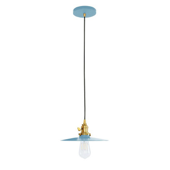 Uno One Light Pendant in Light Blue with Brushed Brass (518|PEB403-54-91-C16)
