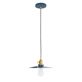 Uno One Light Pendant in Navy with Brushed Brass (518|PEB403-50-91-C25)