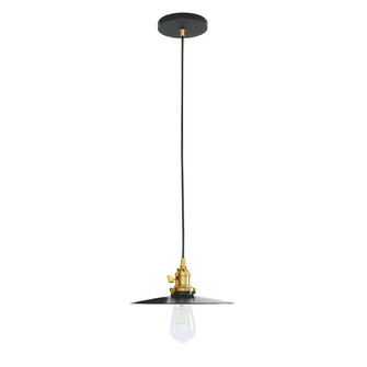 Uno One Light Pendant in Black with Brushed Brass (518|PEB403-41-91-C16)