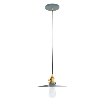 Uno One Light Pendant in Slate Gray with Brushed Brass (518|PEB403-40-91-C26)