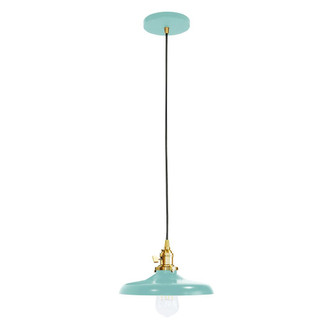 Uno One Light Pendant in Sea Green with Brushed Brass (518|PEB401-48-91-C26)