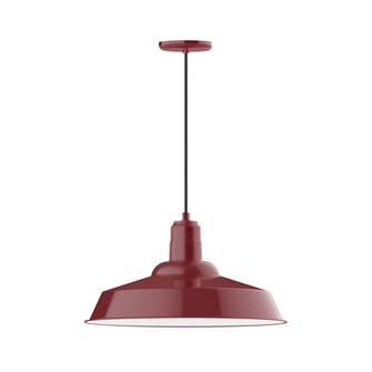 Warehouse One Light Pendant in Barn Red (518|PEB186-55-W20)