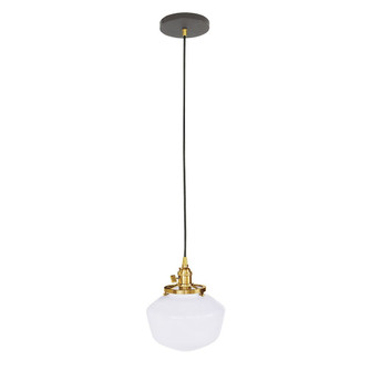 Uno One Light Pendant in Architectural Bronze with Brushed Brass (518|PEB413-51-91-C16)