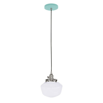 Uno One Light Pendant in Sea Green with Brushed Nickel (518|PEB413-48-96-C26)