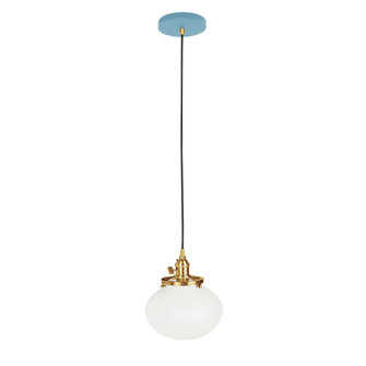 Uno One Light Pendant in Light Blue with Brushed Brass (518|PEB411-54-91-C26)
