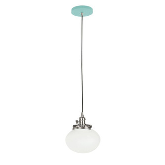 Uno One Light Pendant in Sea Green with Brushed Nickel (518|PEB411-48-96-C27)