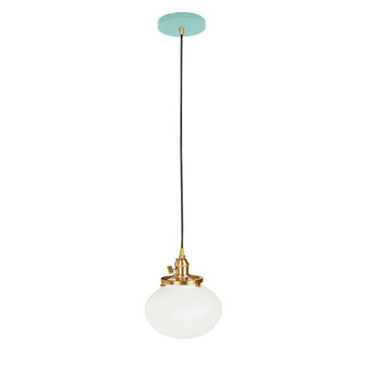 Uno One Light Pendant in Sea Green with Brushed Brass (518|PEB411-48-91-C27)