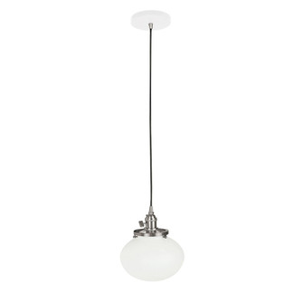 Uno One Light Pendant in White with Brushed Nickel (518|PEB411-44-96-C16)