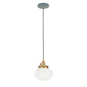 Uno One Light Pendant in Slate Gray with Brushed Brass (518|PEB411-40-91-C16)