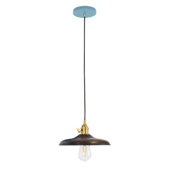 Uno One Light Pendant in Light Blue with Brushed Brass (518|PEB410-54-91-C27)