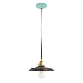 Uno One Light Pendant in Sea Green with Brushed Brass (518|PEB410-48-91-C16)