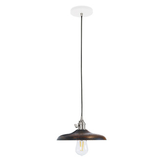 Uno One Light Pendant in White with Brushed Nickel (518|PEB410-44-96-C27)